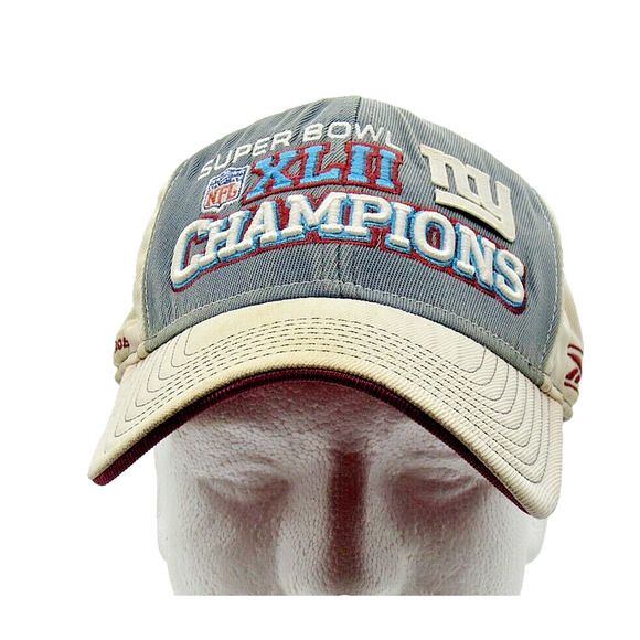 Reebok New York Giants Hat Super Bowl Champions Distressed Read Description - Picture 1 of 12